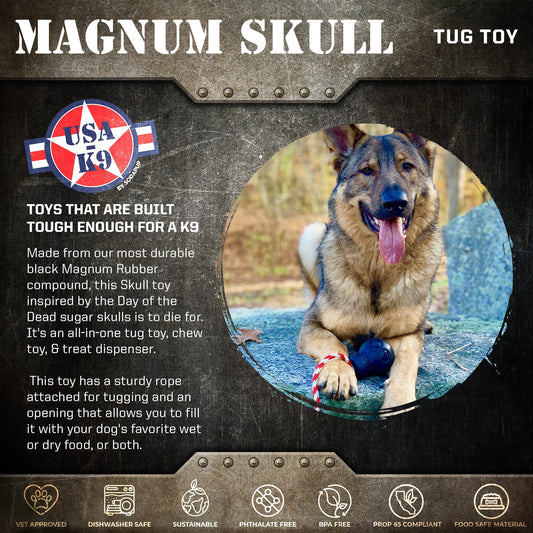 SodaPup Magnum Skull Dog Chew Toy – Treat Dispenser