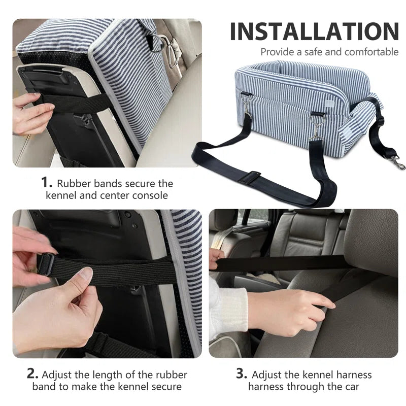 Center Console Dog Car Seat for Small Dogs
