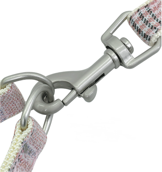 Plaid Dog Harness & Leash Set – Soft Walking Vest with Matching Pouch