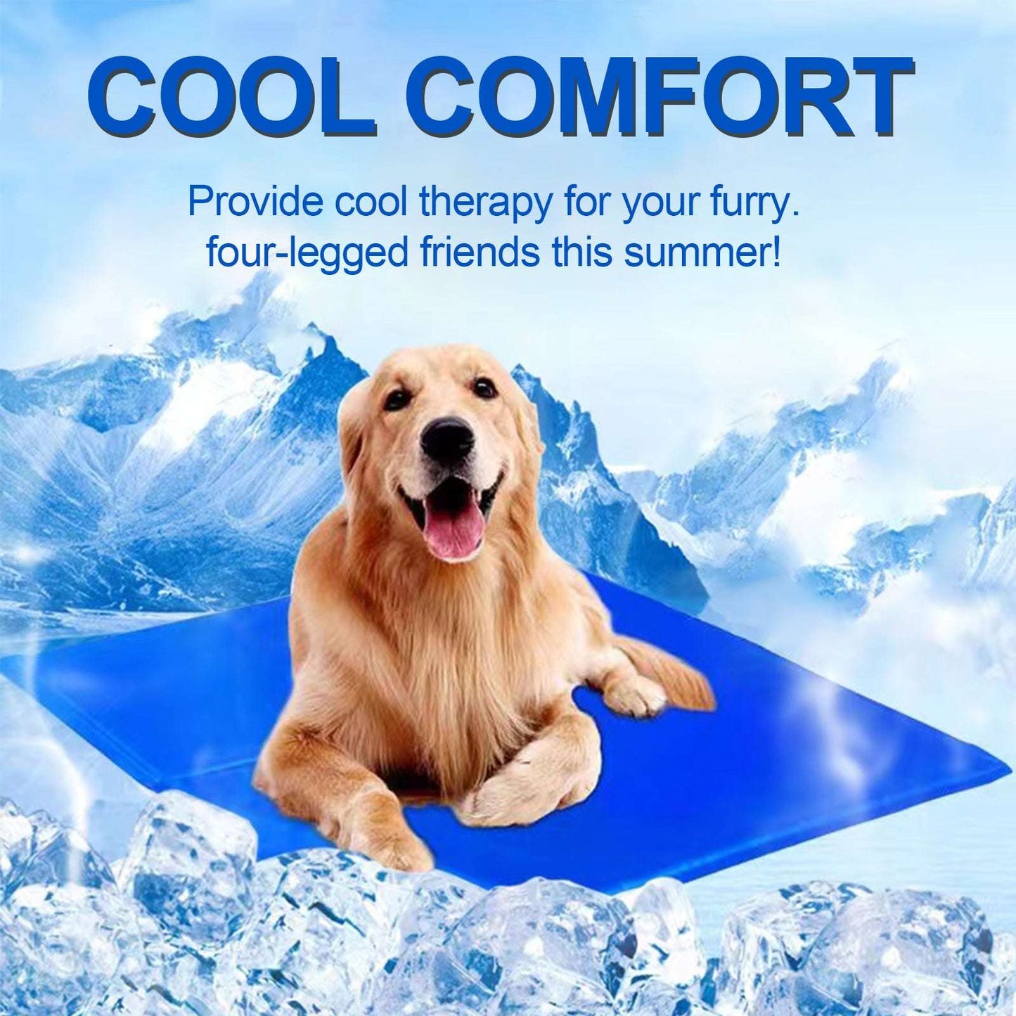 Pet Cooling Mat – Pressure-Activated Gel Pad for Dogs & Cats