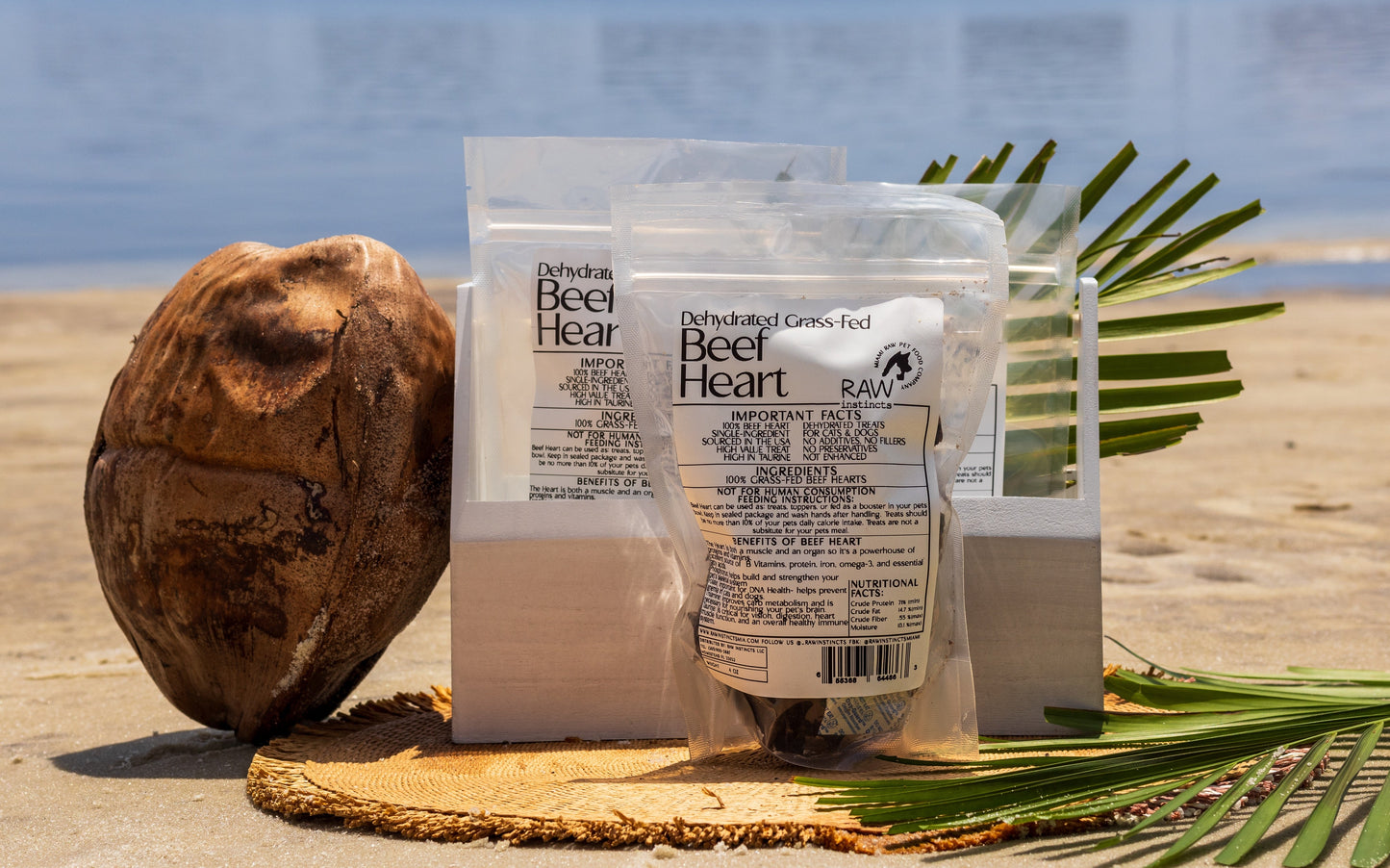 Raw Instincts Dehydrated Beef Heart for Cats & Dogs – 3.5 oz
