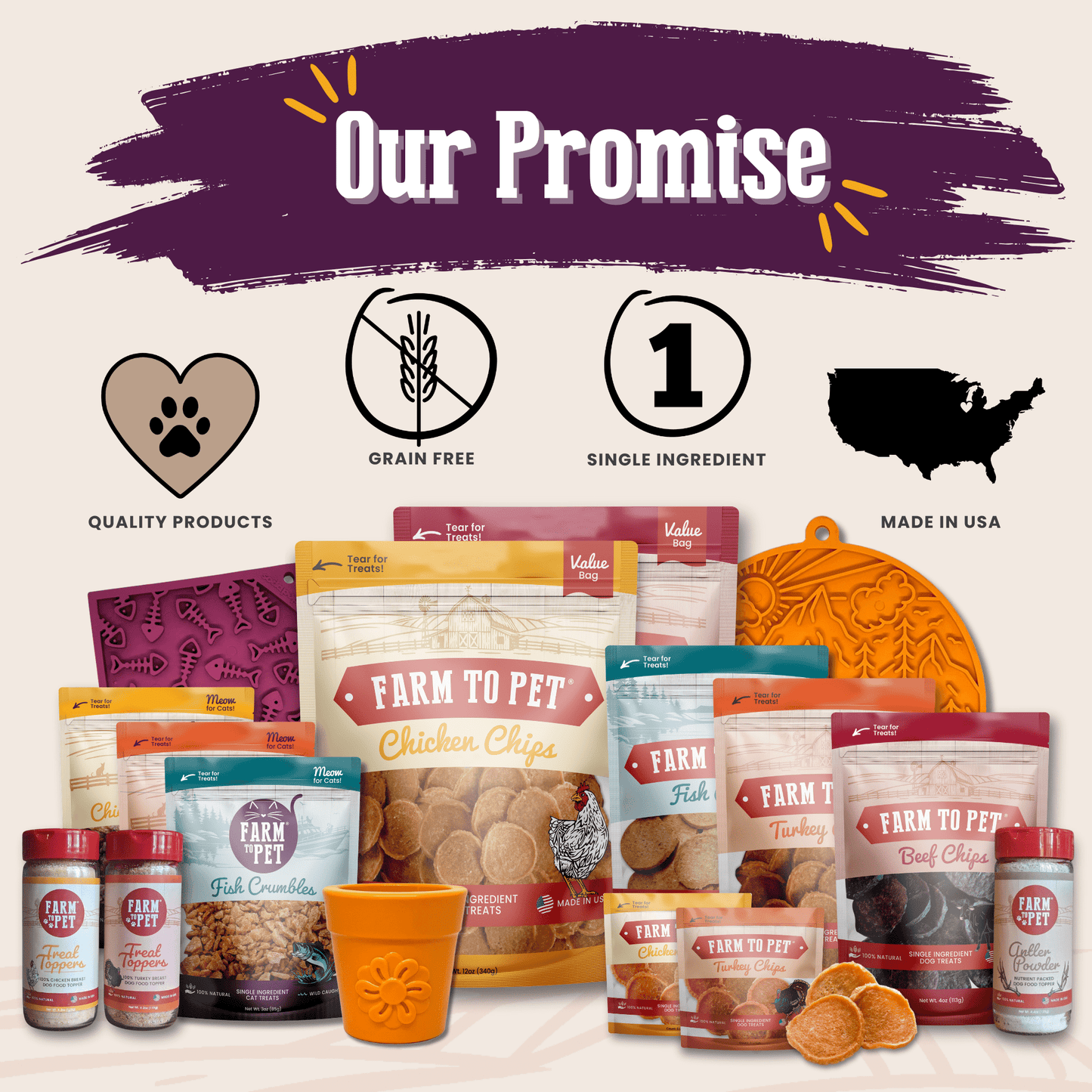 Farm to Pet Chicken Crumbles Single-Ingredient Cat Treats