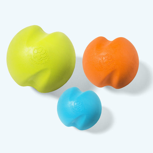 West Paw Jive Dog Ball – Tough Fetch Toy for Strong Chewers