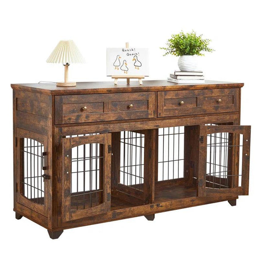 Modern Console Dog Crate with Storage