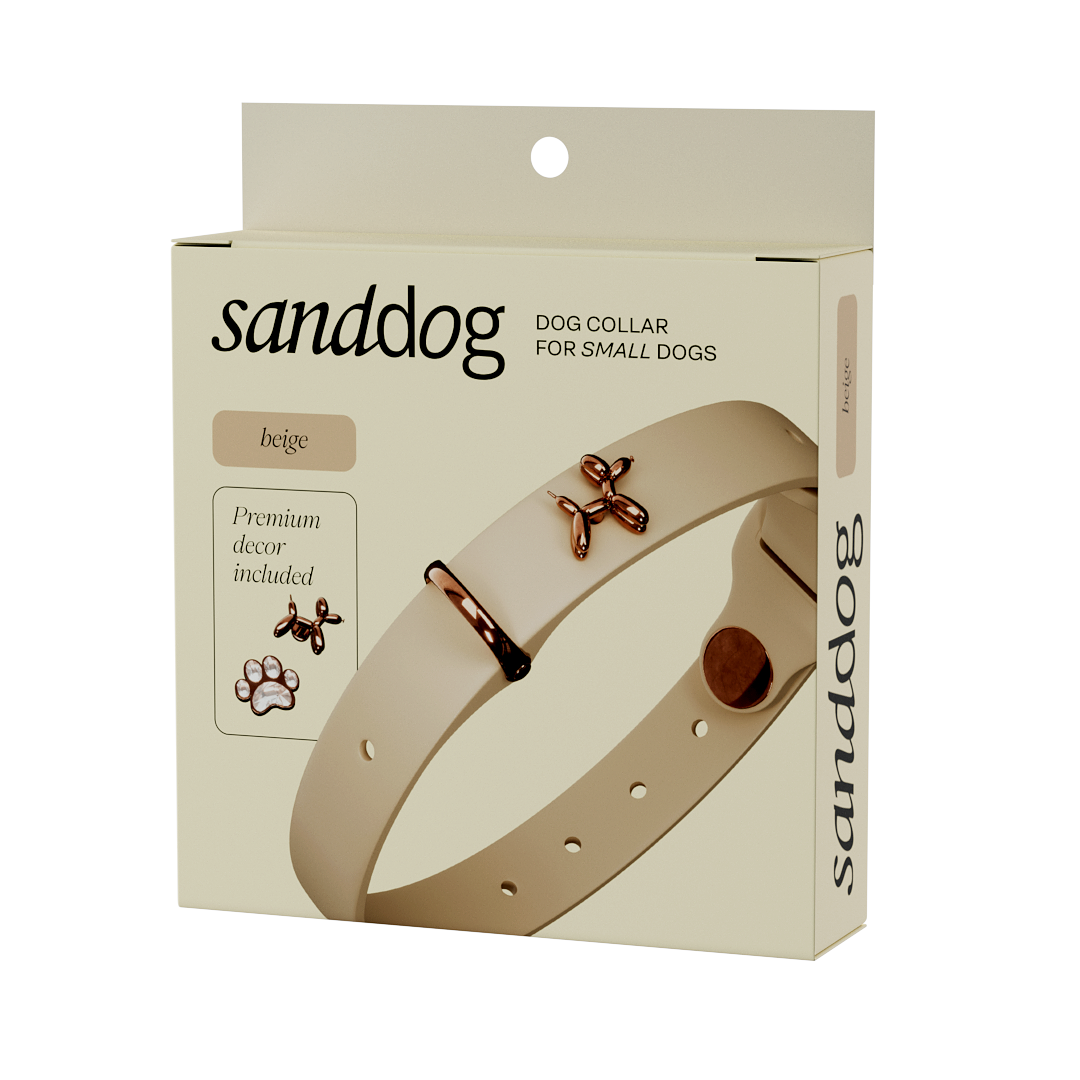 SandDog Ballon Beige Dog Collar