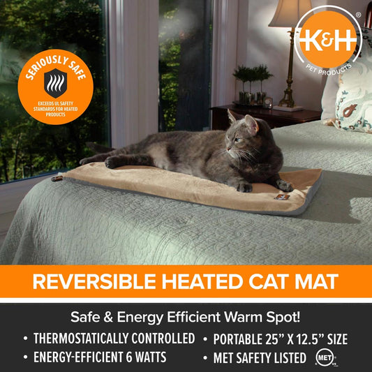 K&H Thermo-Kitty Heated Cat Mat – Indoor Warming Bed