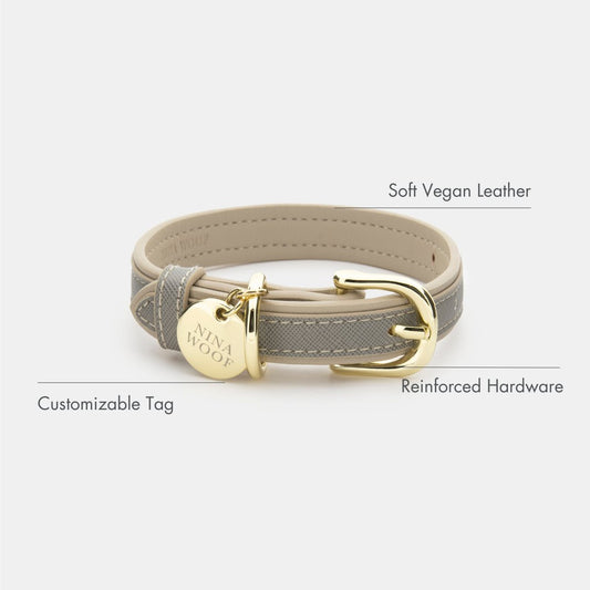 Nina Woof London Dog Collar – Vegan Leather