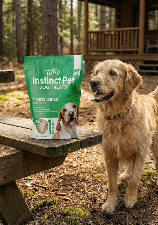 Wild Instinct Freeze-Dried Beef Lung Dog Treats - 2.1 oz