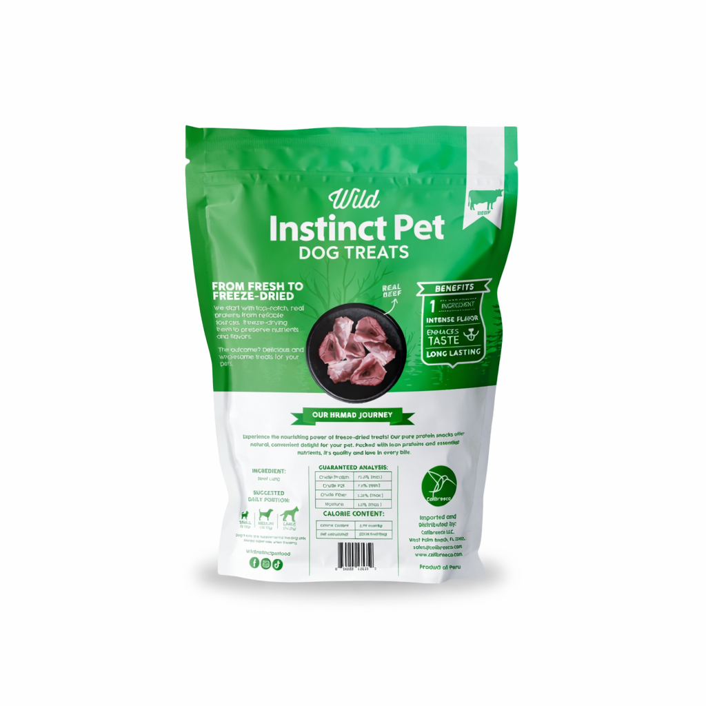 Wild Instinct Freeze-Dried Beef Lung Dog Treats - 2.1 oz