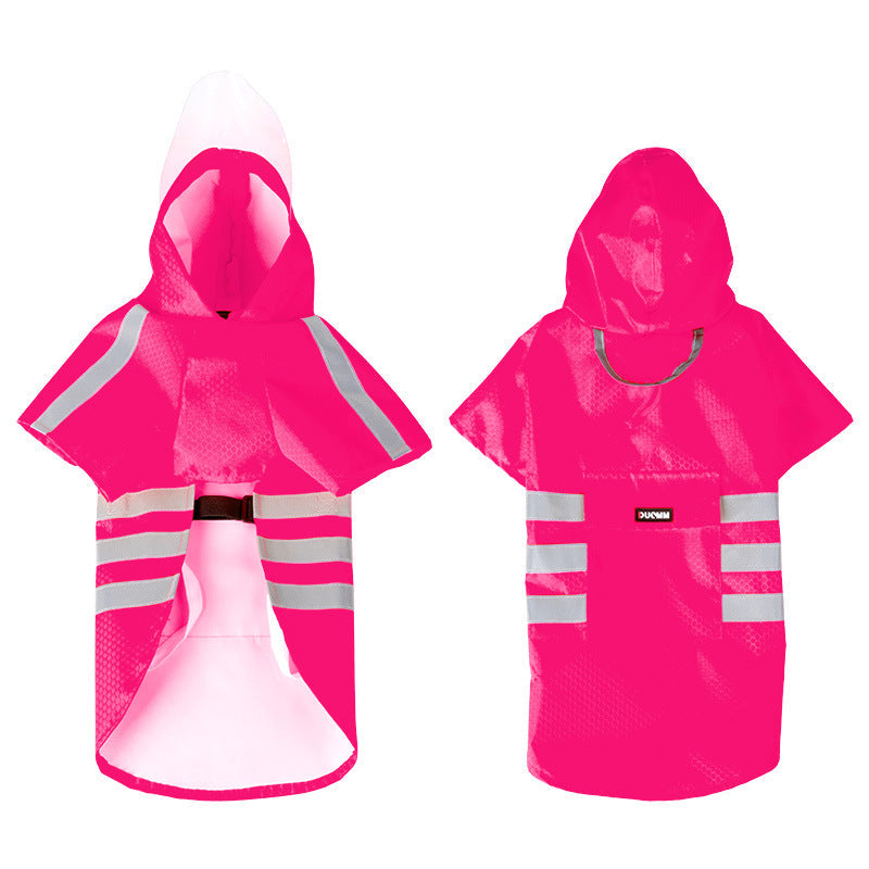 Waterproof Dog Raincoat – Hooded Reflective Pet Poncho