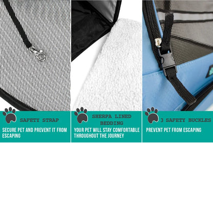 Deluxe Pet Carrier Backpack, Light Blue