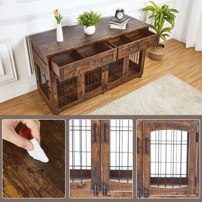 Modern Console Dog Crate with Storage