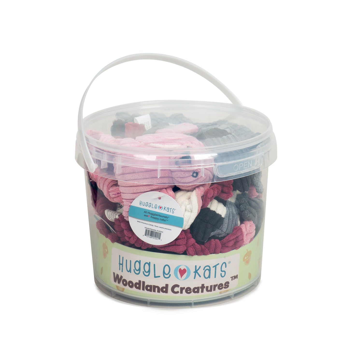 HuggleHounds HuggleKats Woodland Bucket Cat Toys, 12-Pack