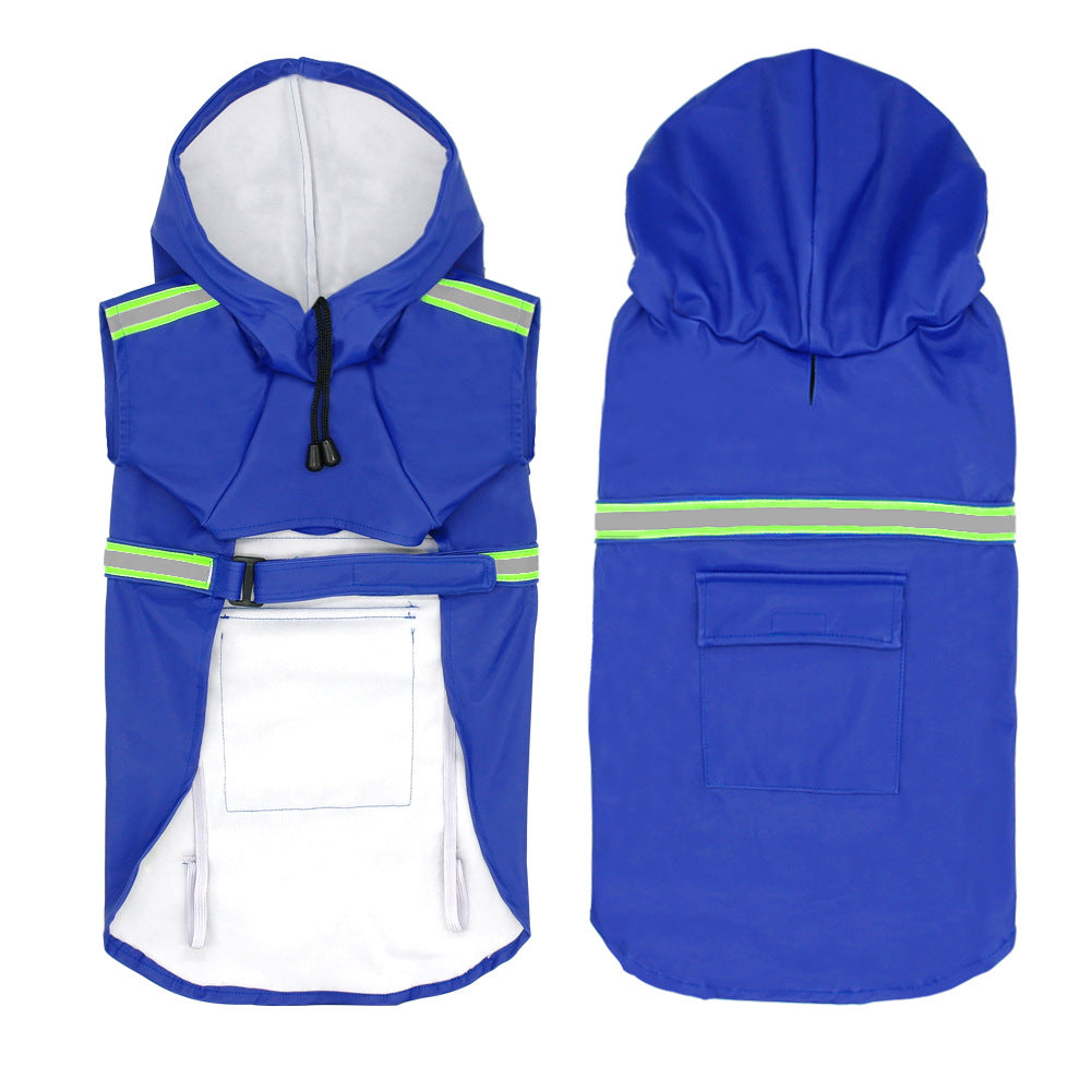 Waterproof Dog Raincoat – Hooded Reflective Pet Poncho