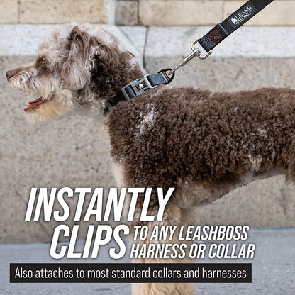 Leash Boss Long Dog Training Leash – 50 Ft Orange Nylon Recall Lead with Storage Strap