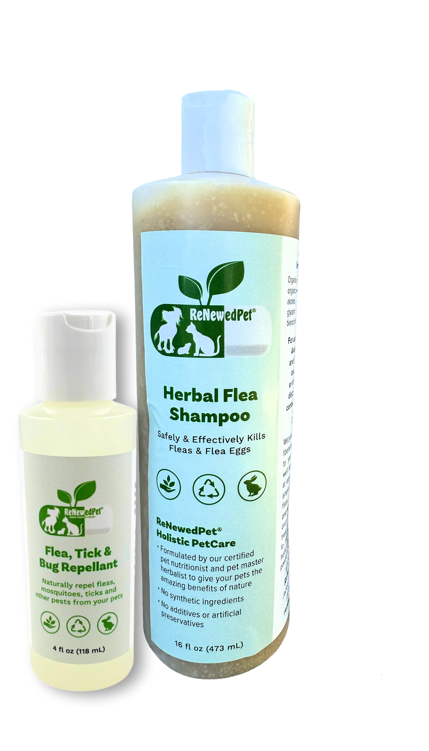 ReNewedPet Flea-X Shampoo & Repellent Kit