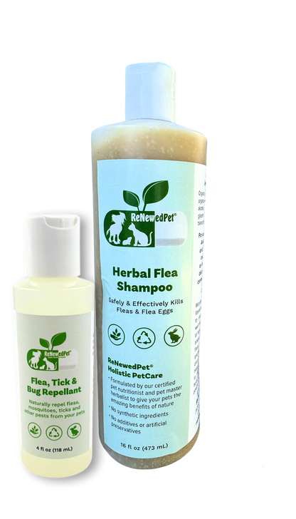 ReNewedPet Flea-X Shampoo & Repellent Kit