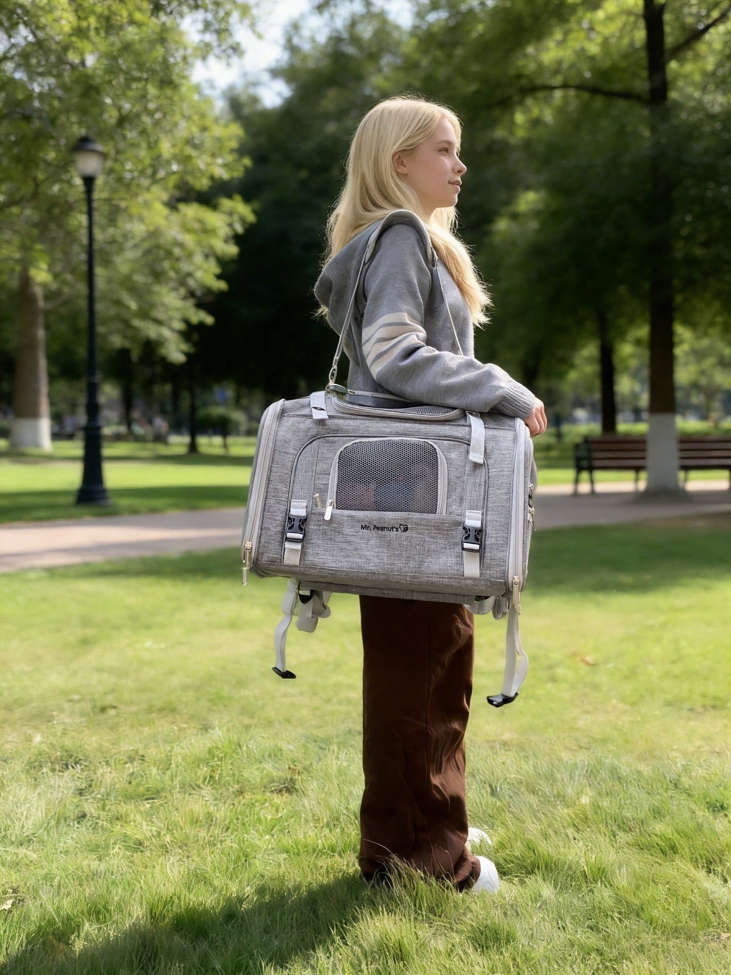 Mr. Peanut’s Monterey Horizontal Backpack Pet Carrier – FAA Airline-Friendly Travel Carrier