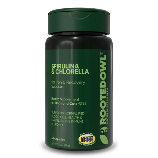 Rooted Owl Spirulina & Chlorella Capsules for Dogs & Cats