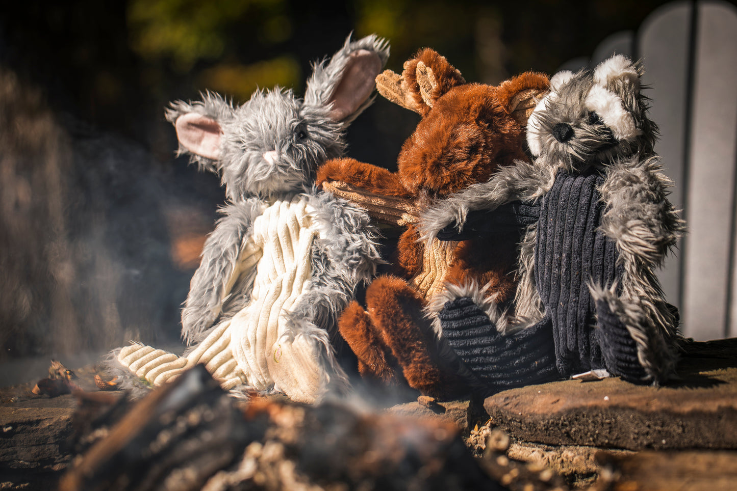 HuggleHounds Birch Bunny X-Brace Plush Dog Toy