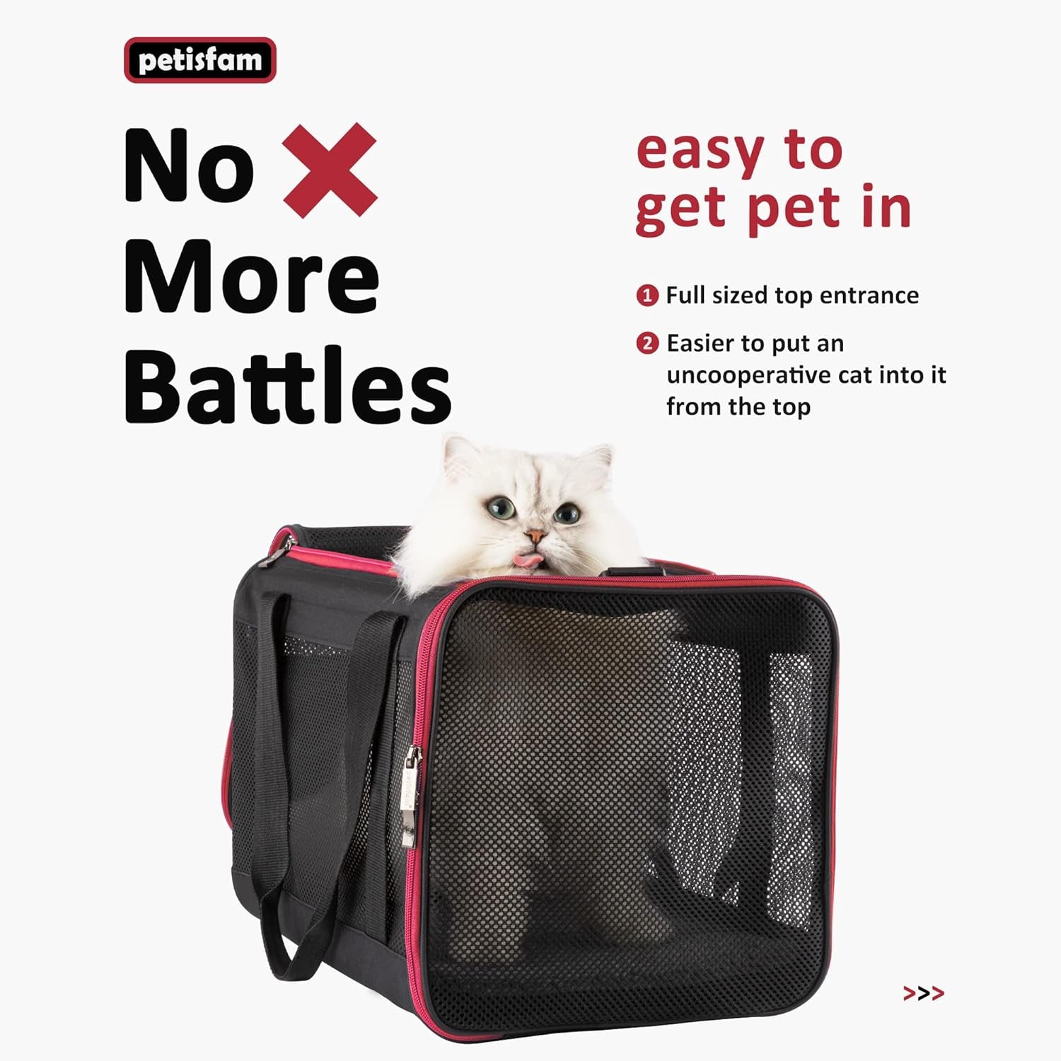 Quick-In Cat Carrier – Soft-Sided Pet Travel Bag with 360° Mesh Windows