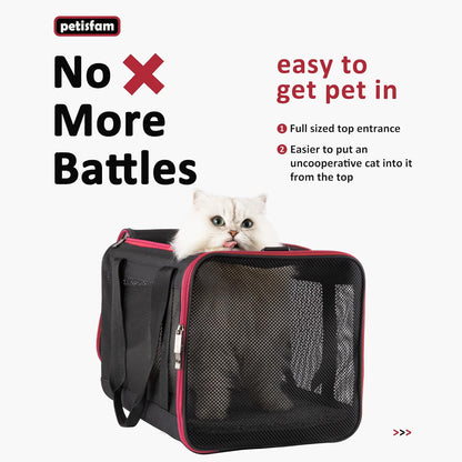 Quick-In Cat Carrier – Soft-Sided Pet Travel Bag with 360° Mesh Windows
