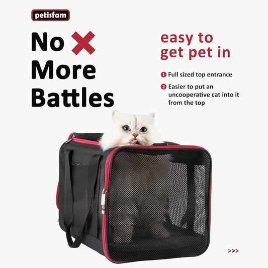 Quick-In Cat Carrier – Soft-Sided Pet Travel Bag with 360° Mesh Windows