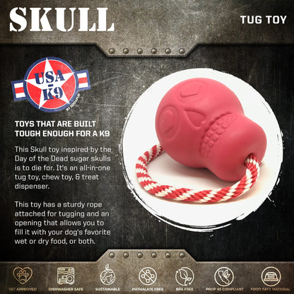 SodaPup Skull Dog Chew Toy – Treat Dispenser