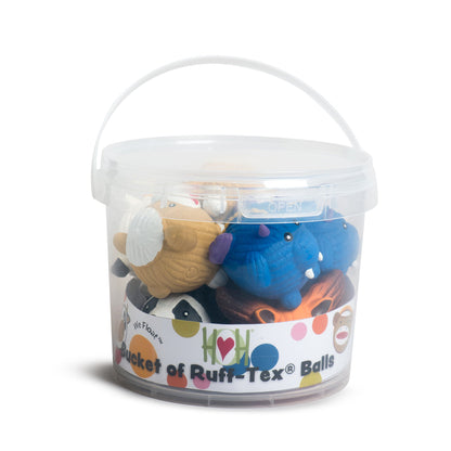 HuggleHounds Ruff-Tex Latex Ball Dog Toys, 10-Pack