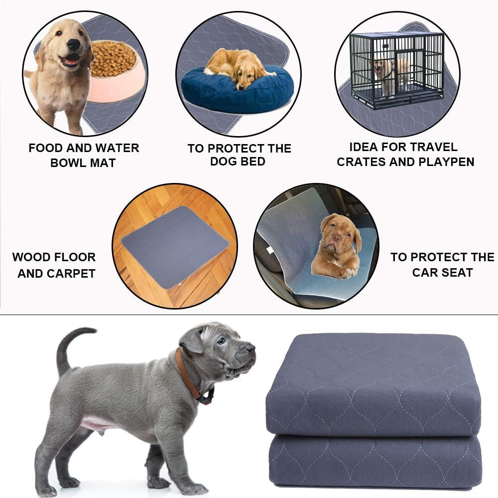 Washable Dog Pee Pads with Grooming Gloves – Reusable Waterproof Puppy Training Pads for Dogs, Cats, and Small Pets