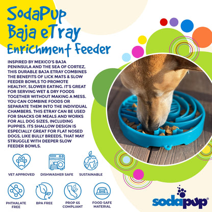 Baja eTray Slow Feeder Dog Bowl – Shallow Enrichment Tray