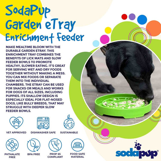 Garden eTray Slow Feeder Dog Bowl – Shallow Enrichment Tray