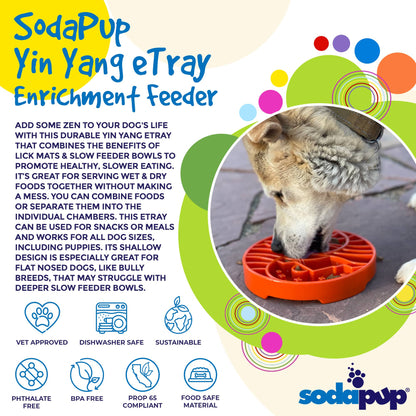 Sun & Moon eTray Slow Feeder Dog Bowl – Shallow Enrichment Tray