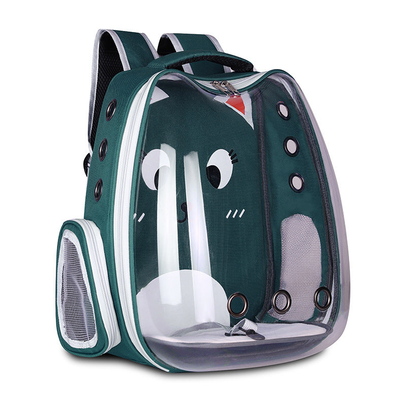 Space Capsule Pet Backpack Carrier – Breathable Travel Bag for Cats & Small Dogs