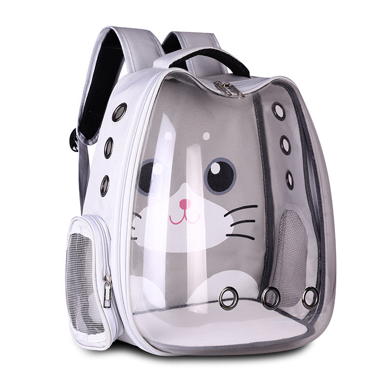 Space Capsule Pet Backpack Carrier – Breathable Travel Bag for Cats & Small Dogs