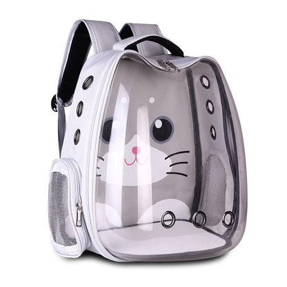 Space Capsule Pet Backpack Carrier – Breathable Travel Bag for Cats & Small Dogs