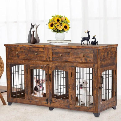 Modern Console Dog Crate with Storage