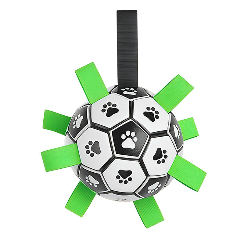 Dog Chew Ball Toy – Teeth Cleaning Soccer Ball for Outdoor Play