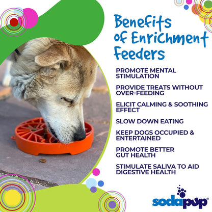 Sun & Moon eTray Slow Feeder Dog Bowl – Shallow Enrichment Tray