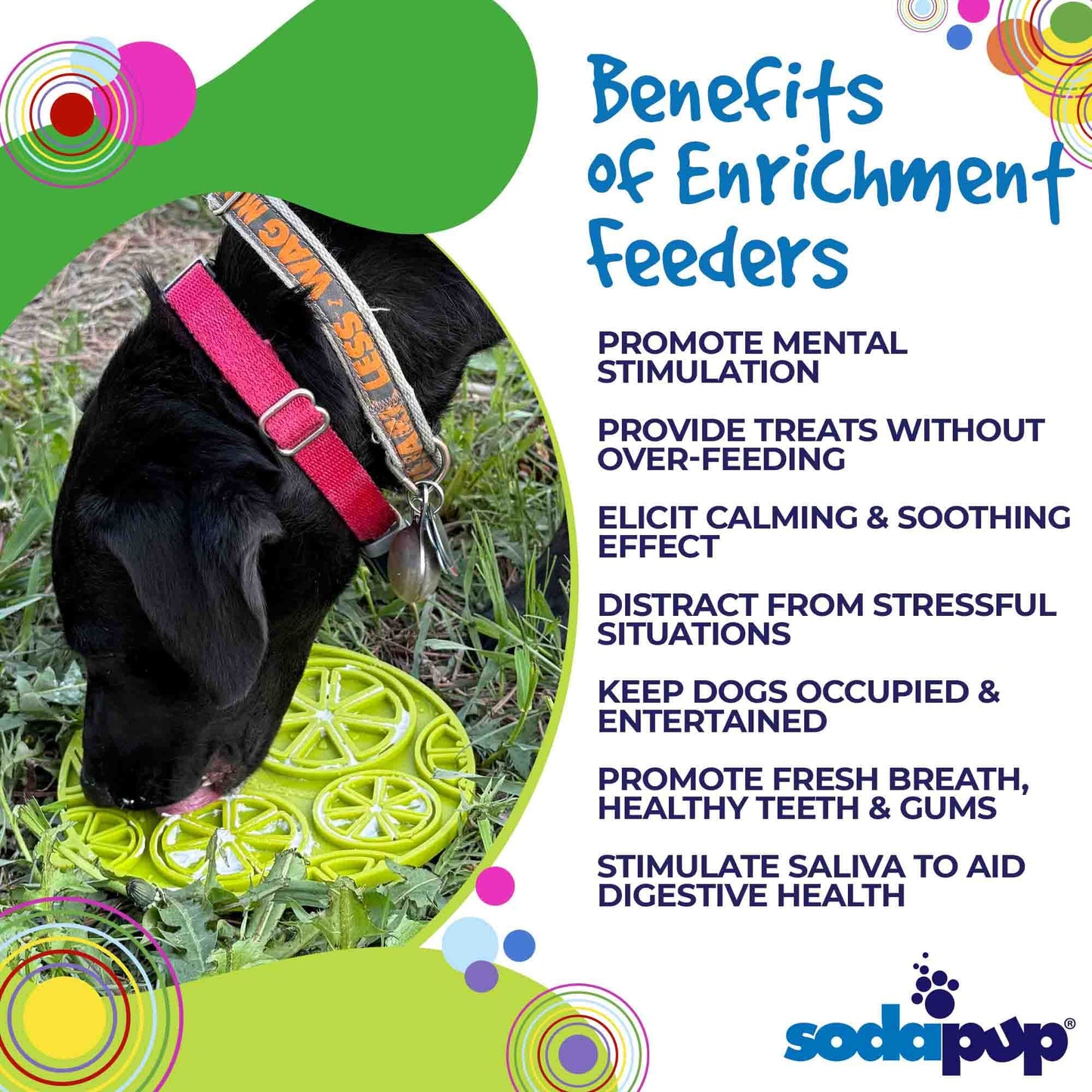 SodaPup Citrus Lick Mat – Enrichment Mat with Suction Cups