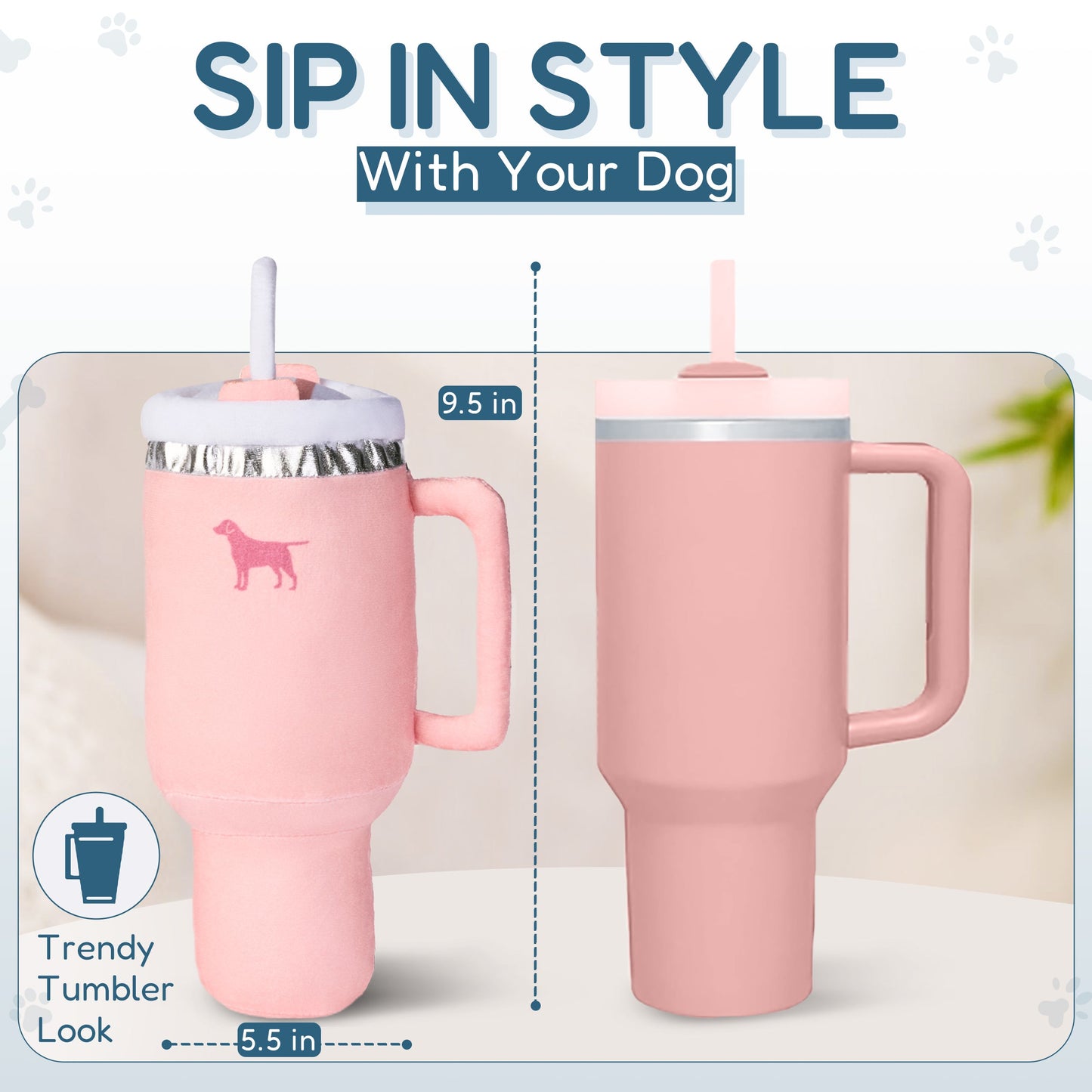 PupRoar Pup Cup Squeaky Plush Dog Toy