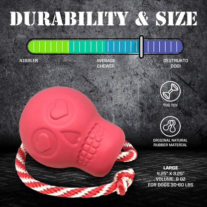 SodaPup Skull Dog Chew Toy – Treat Dispenser