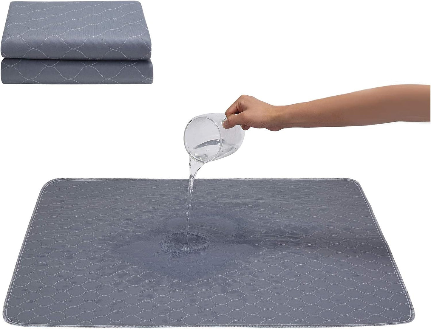Washable Dog Pee Pads with Grooming Gloves – Reusable Waterproof Puppy Training Pads for Dogs, Cats, and Small Pets
