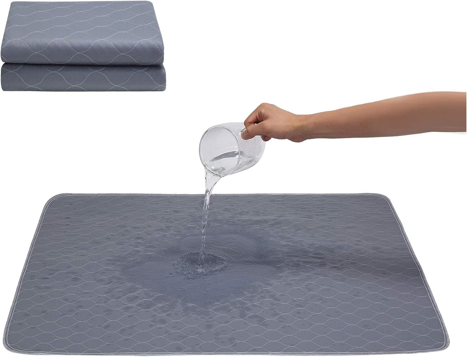 Washable Dog Pee Pads with Grooming Gloves – Reusable Waterproof Puppy Training Pads for Dogs, Cats, and Small Pets