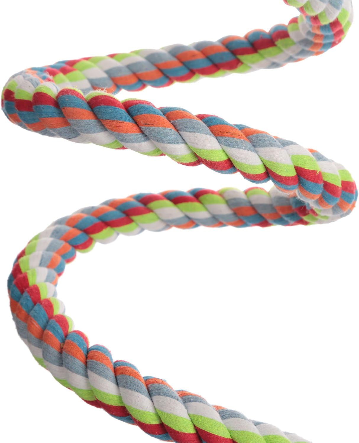 Bird Climbing Rope Perch Toy – 94.5” Bungee Parrot Rope with Bell