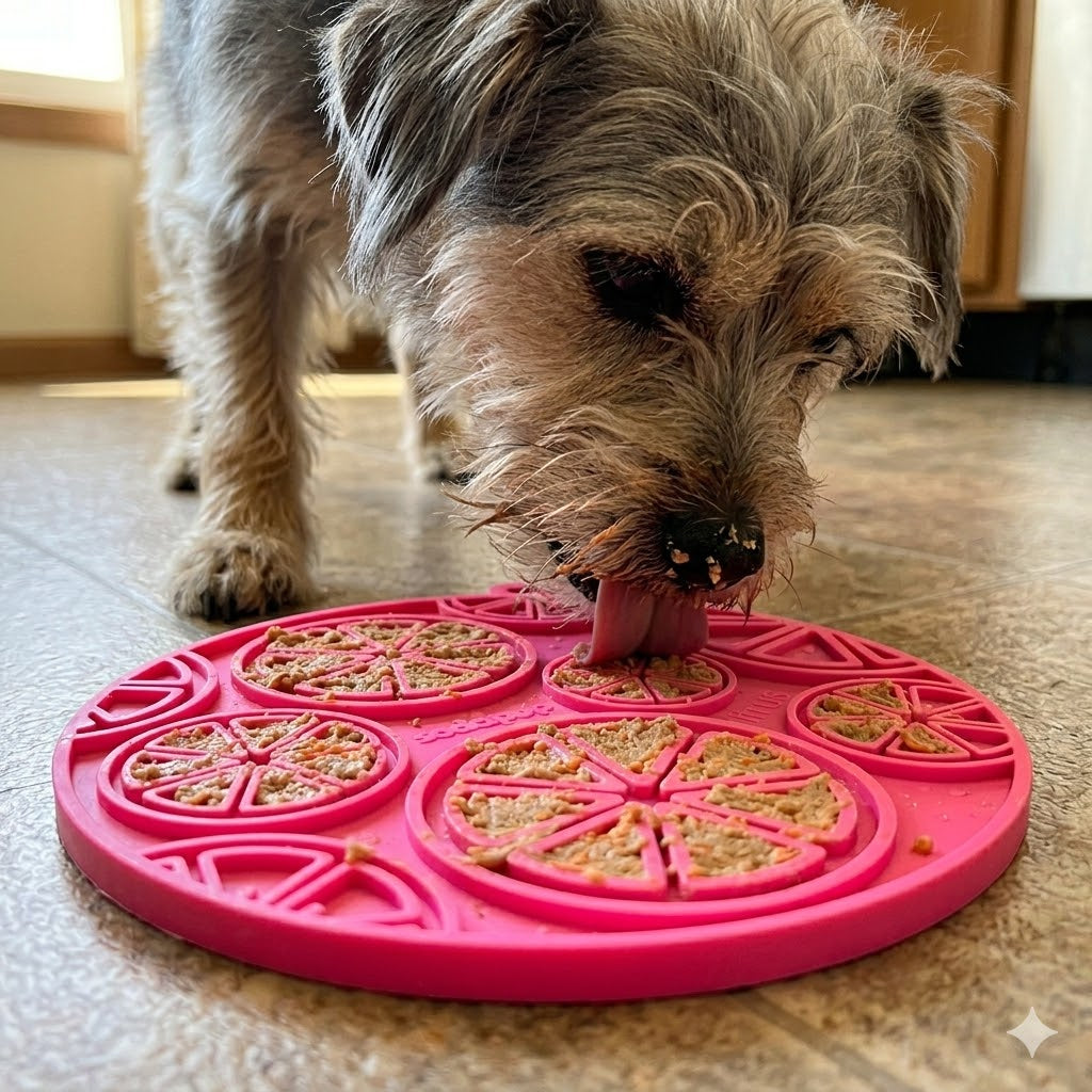 SodaPup Citrus Lick Mat – Enrichment Mat with Suction Cups