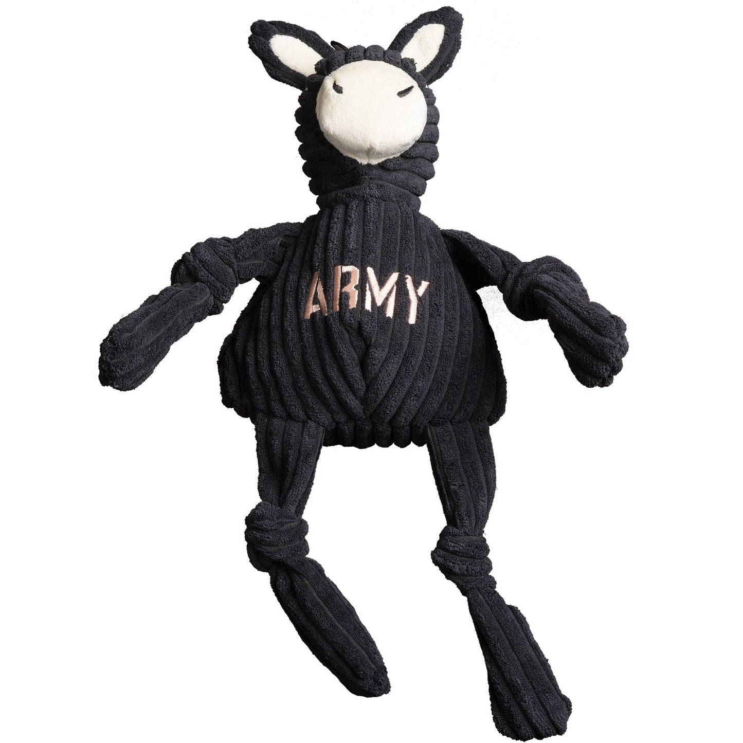 HuggleHounds Army Mule Knottie Plush Dog Toy