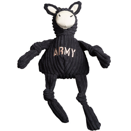 HuggleHounds Army Mule Knottie Plush Dog Toy
