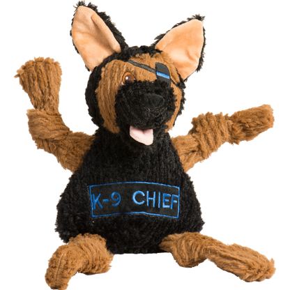 HuggleHounds K-9 Chief Knottie Plush Dog Toy