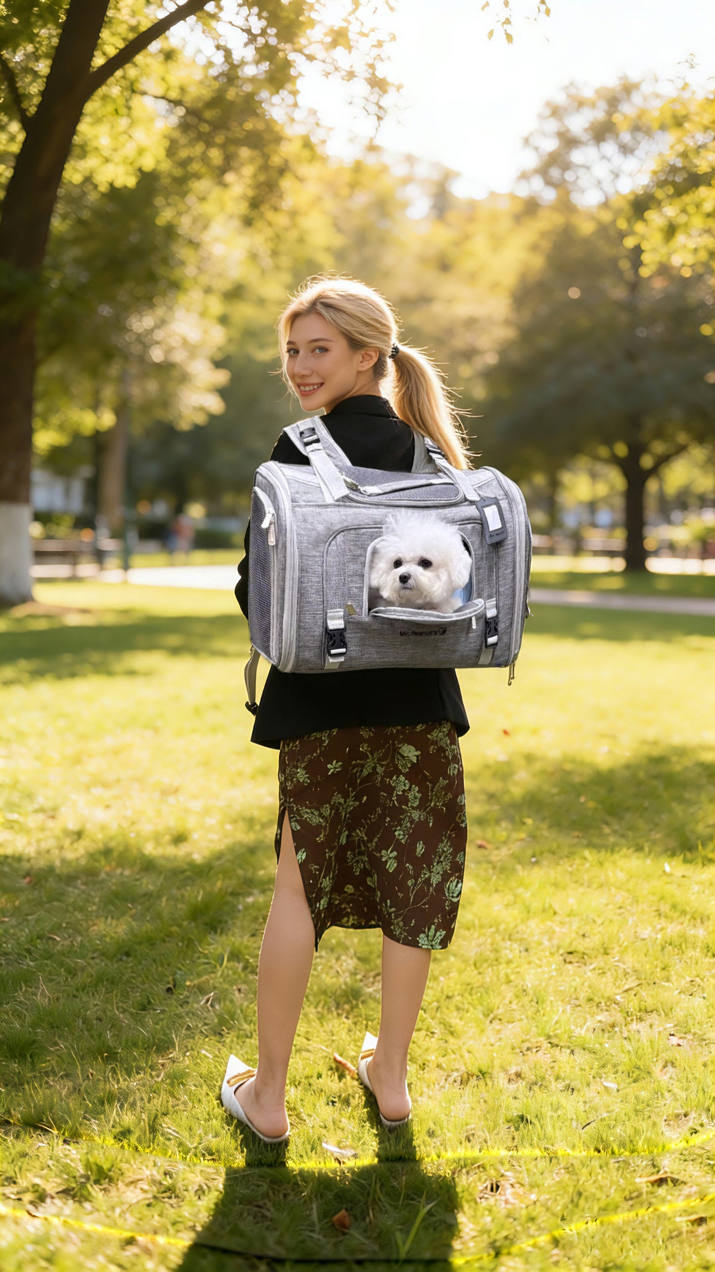 Mr. Peanut’s Monterey Horizontal Backpack Pet Carrier – FAA Airline-Friendly Travel Carrier
